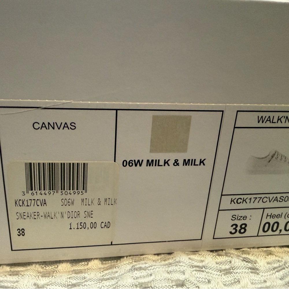 Dior Cream Sneakers with Black Accents - Picture 3 of 3